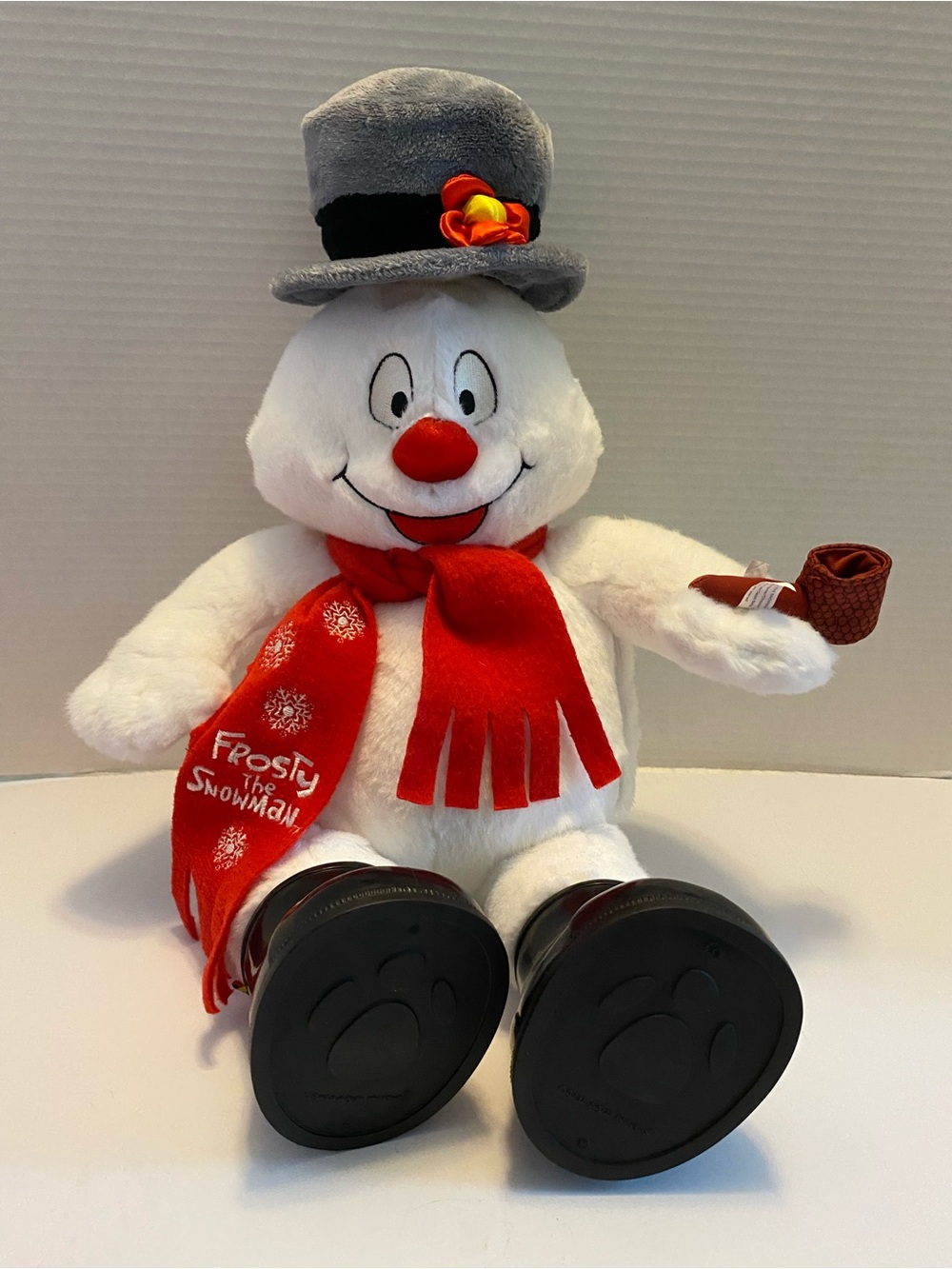 Glowing Frosty the Snowman Build a Bear 18" Plush Stuffed Snowman Hat Scarf Tags
